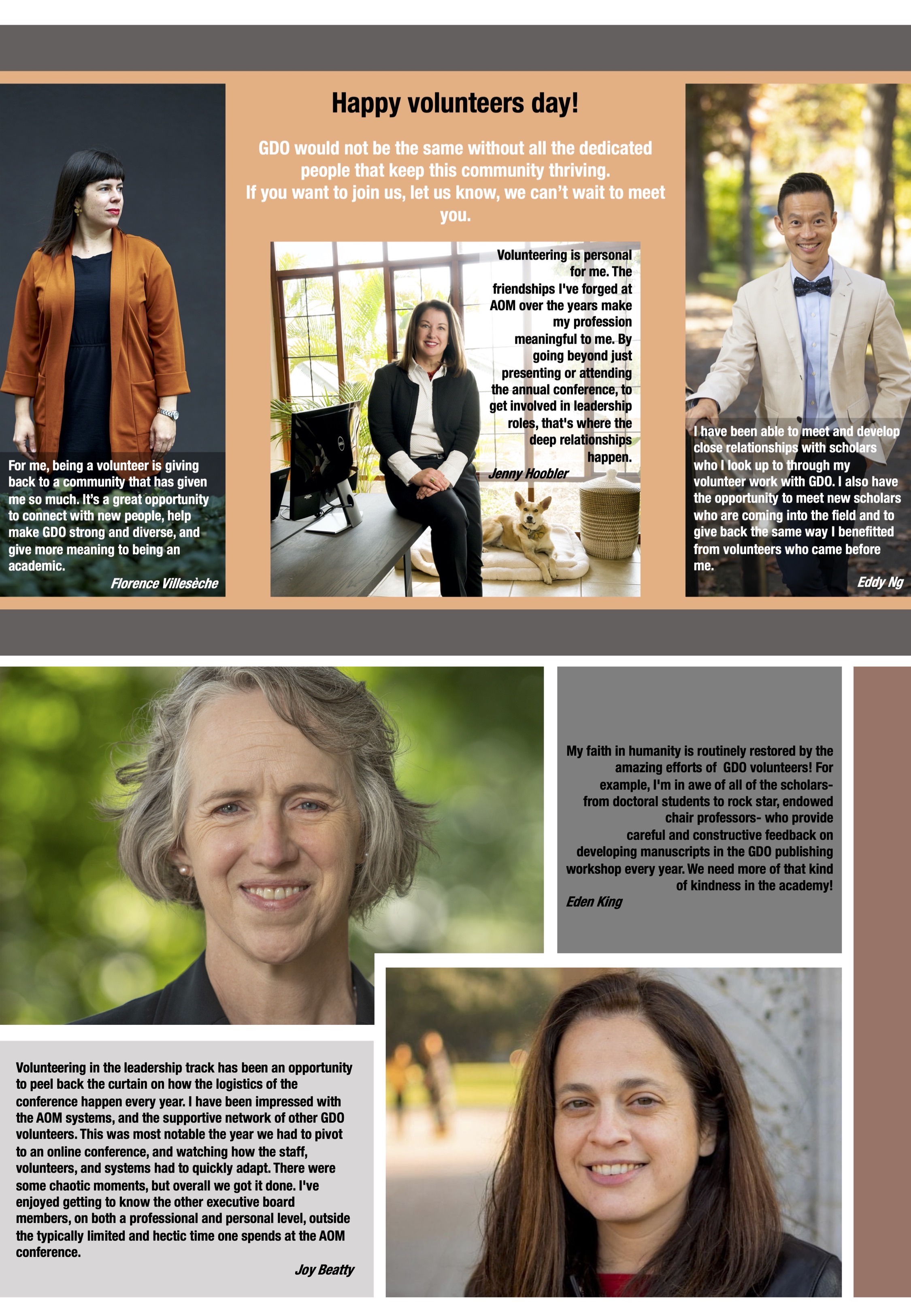 Happy Volunteers Day poster