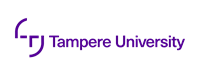 A purple text on a black background