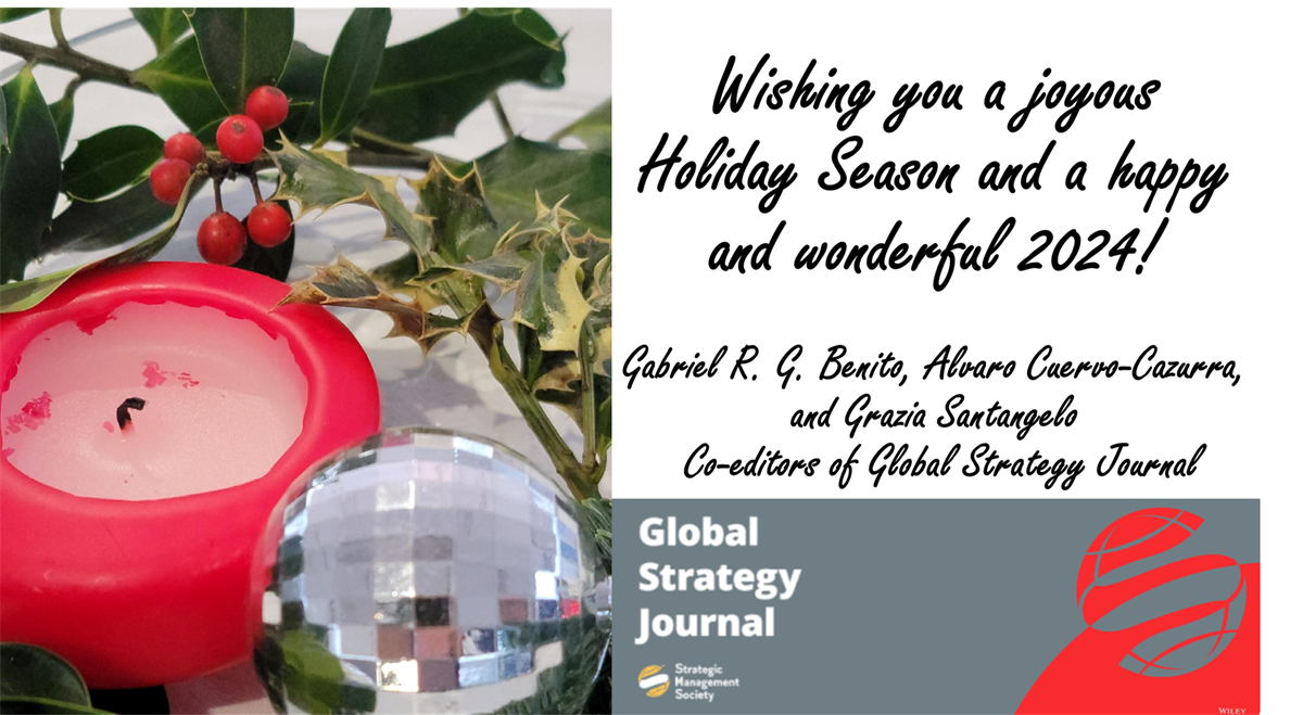 Holiday greetings from Global Strategy Journal