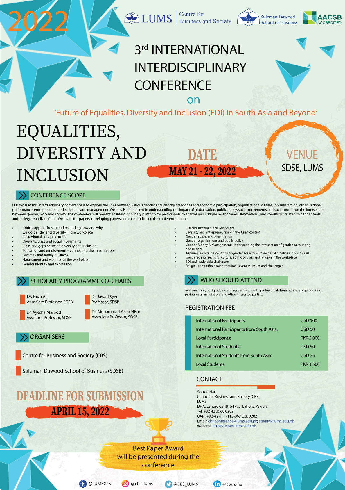 3rd International Interdisciplinary Conference on Gender, Work and Society