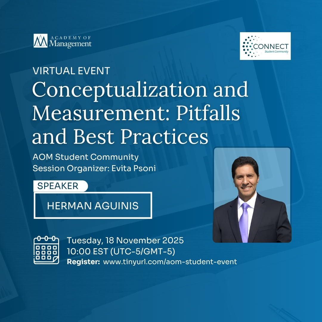 Upcoming Virtual Event with Prof. Herman Aguinis - 