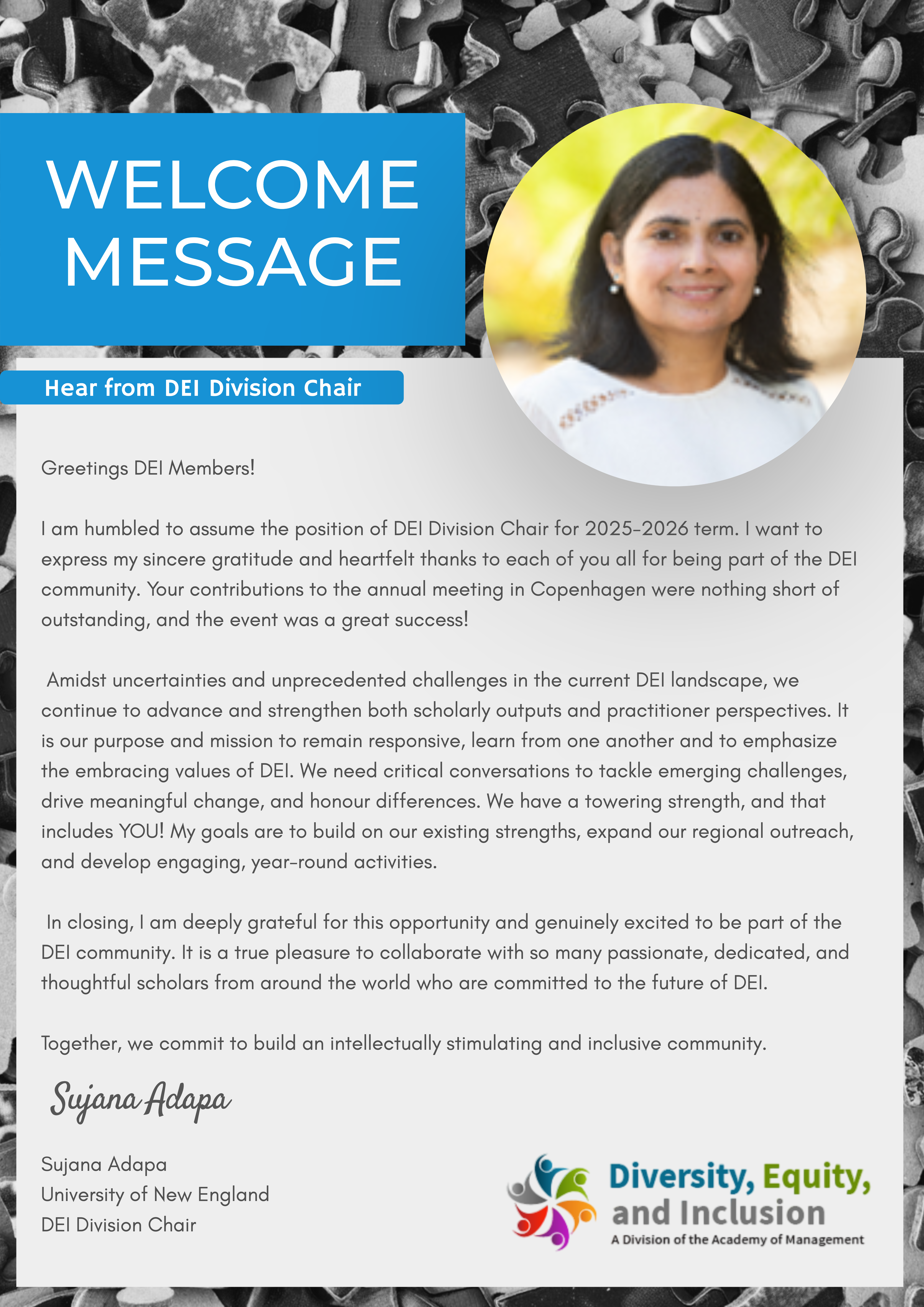 Letter from the Chair (2025–2026)