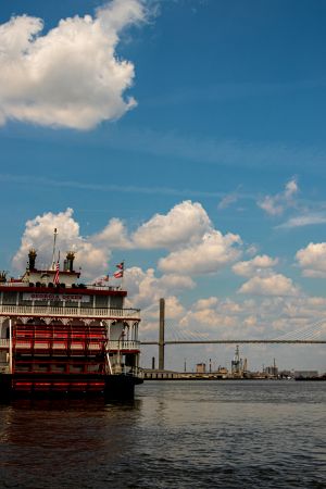 Photo of boat on the river in Savannah, GA. Photo by Shaquille Campbell on Unsplash