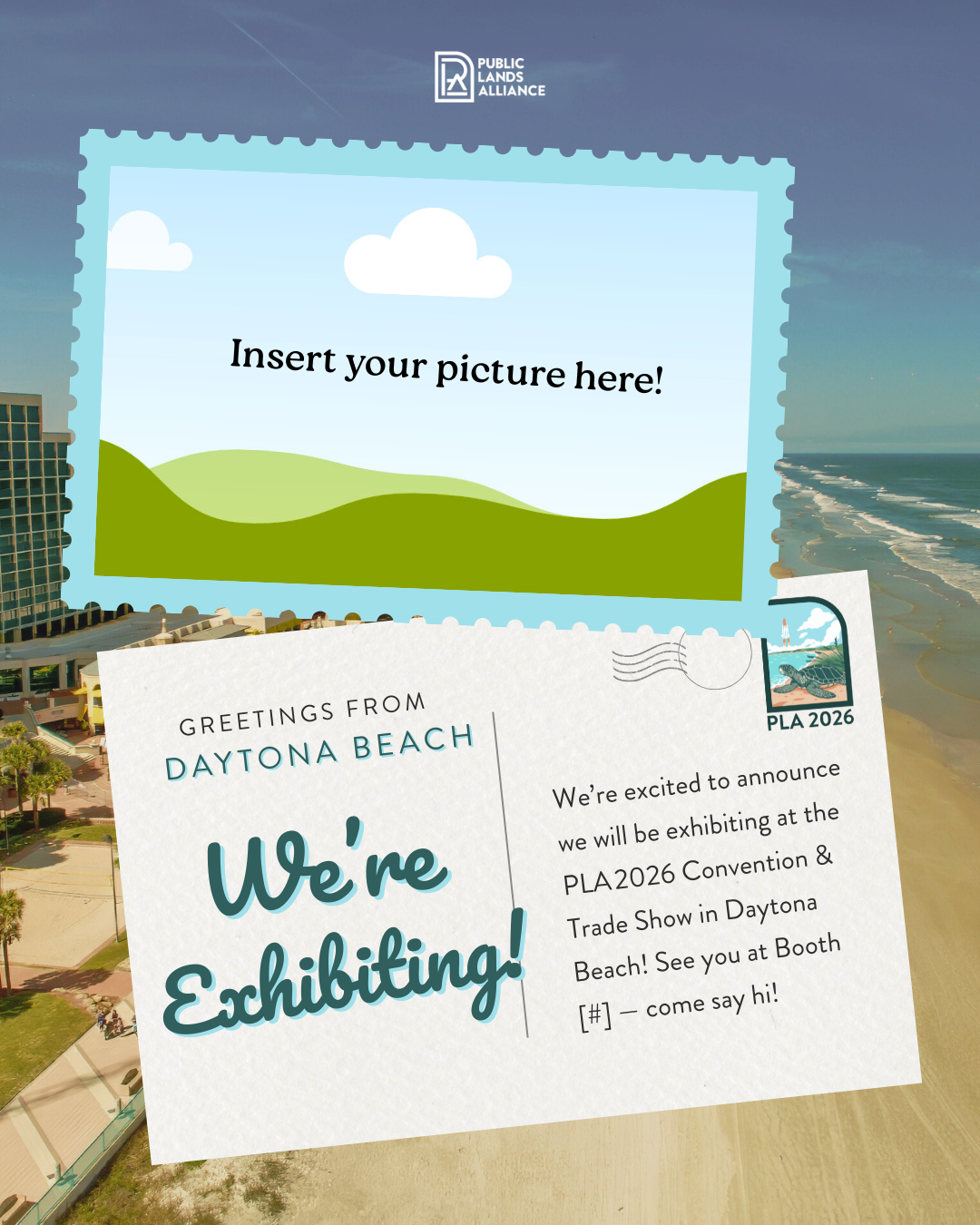 "We're Exhibiting" Graphic