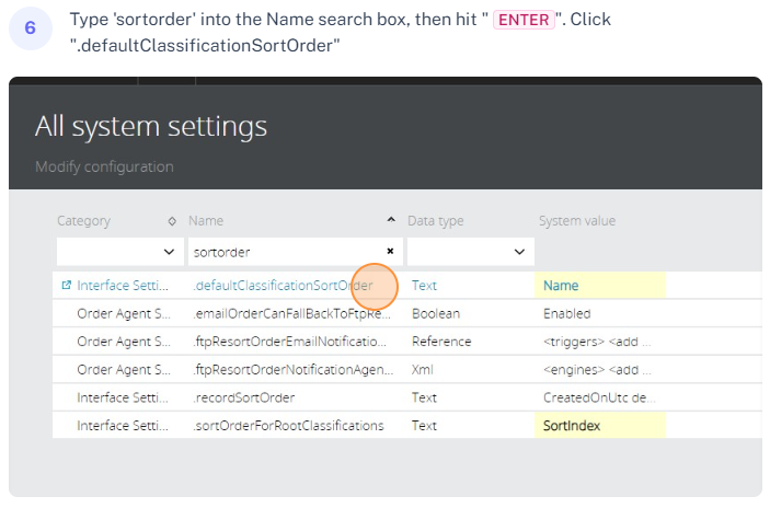 How To: Sort Classifications