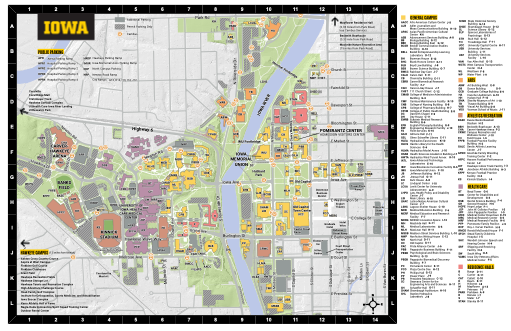 Iowa Campus Map Iowa Campus Map