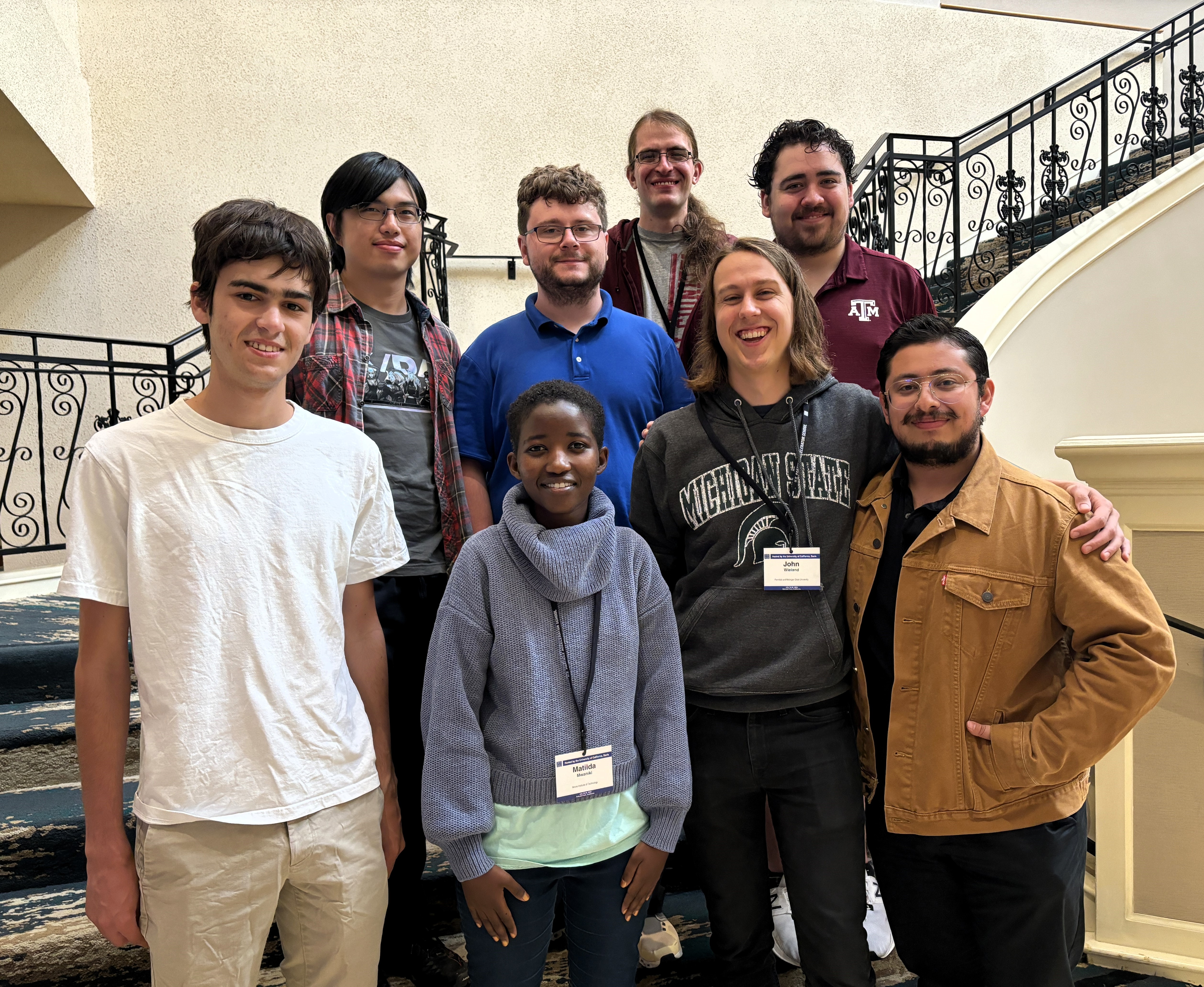 Recipients of DPB travel funds at the Summer 2024 USPAS in Rohnert Park, CA