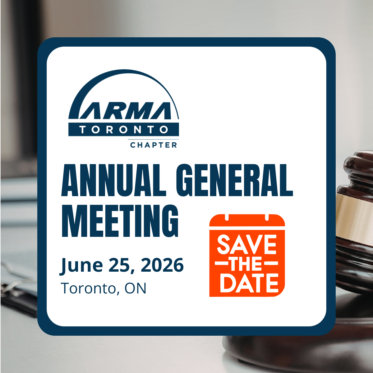 Save the date for ARMA Toronto's AGM
