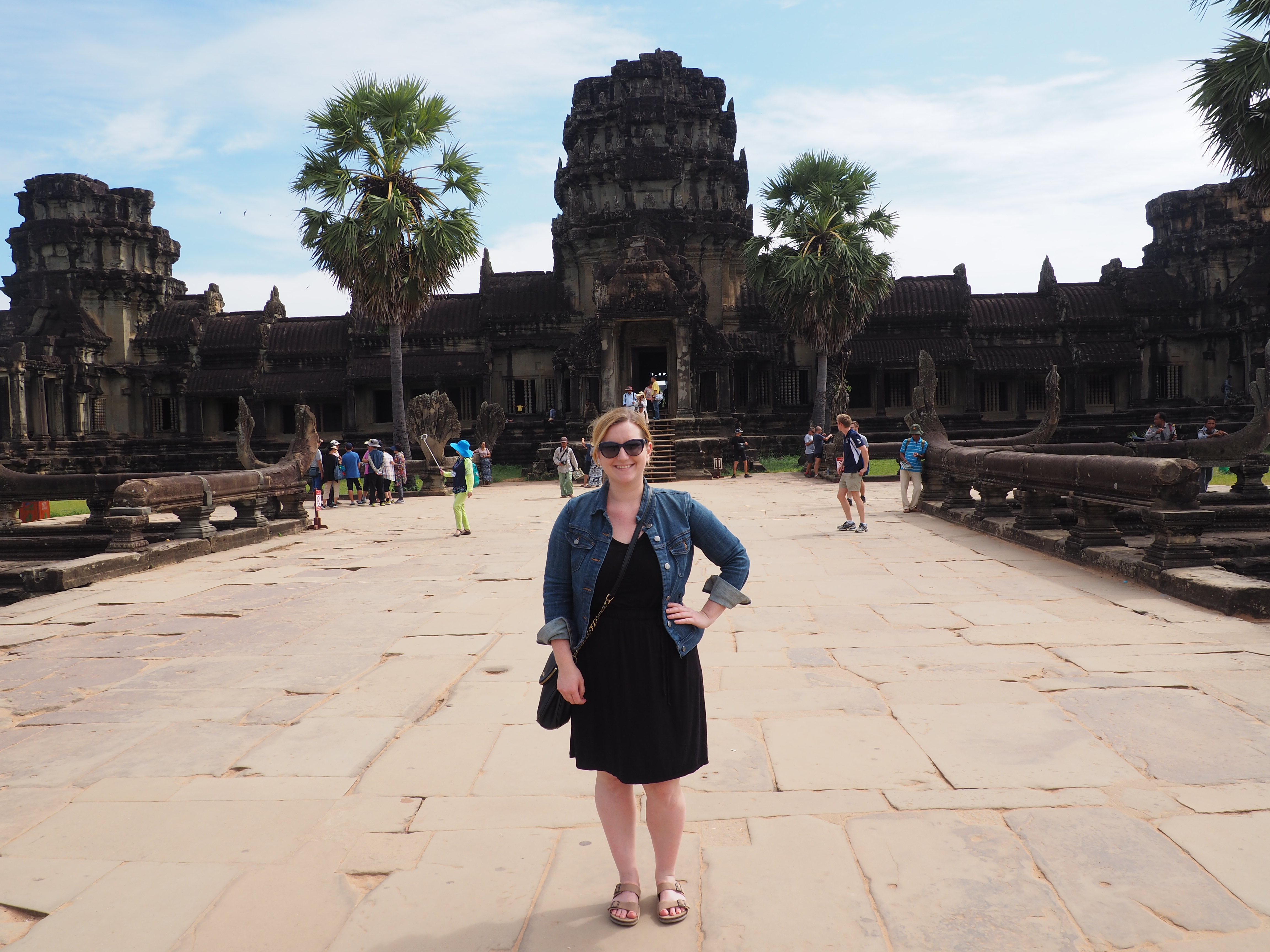 Becky Groen standing outside of Angkor Wat
