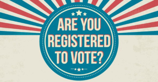 Graphic "Are you registered to vote?"