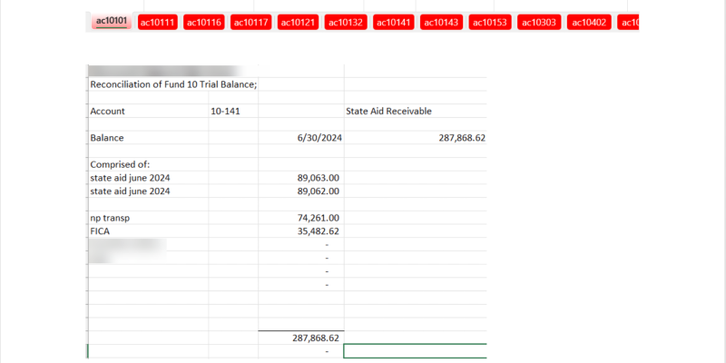 Worksheet Audit File
