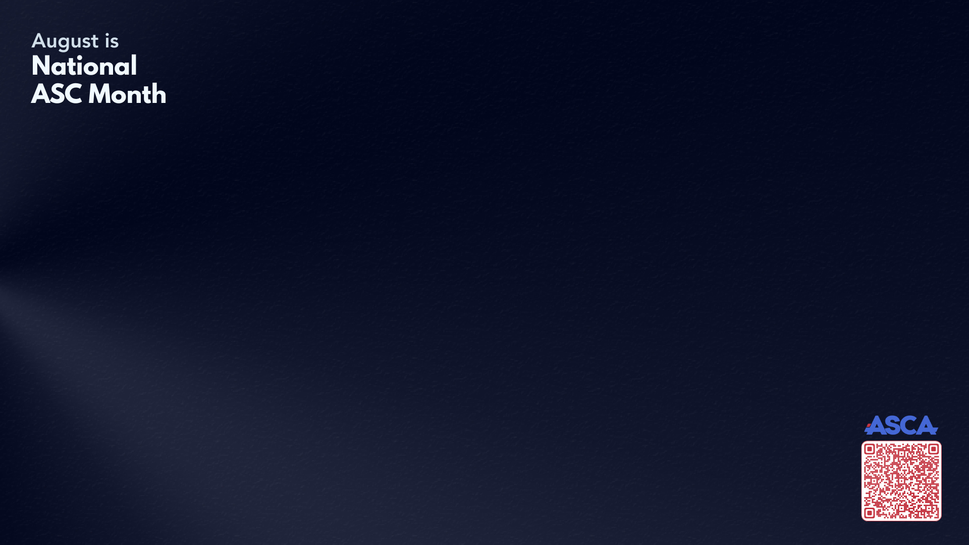 National ASC Month virtual background - blue