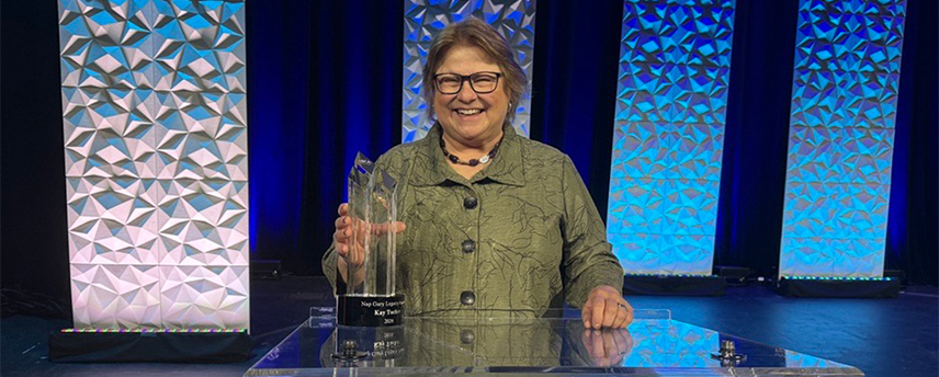 Kay Tucker receives the Nap Gary Award.