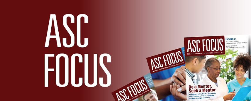 ASC Focus with magazine images.