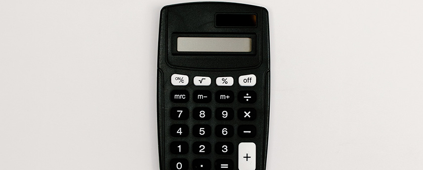 A black calculator