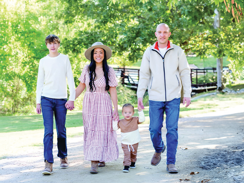 Jessica with her husband and kids.