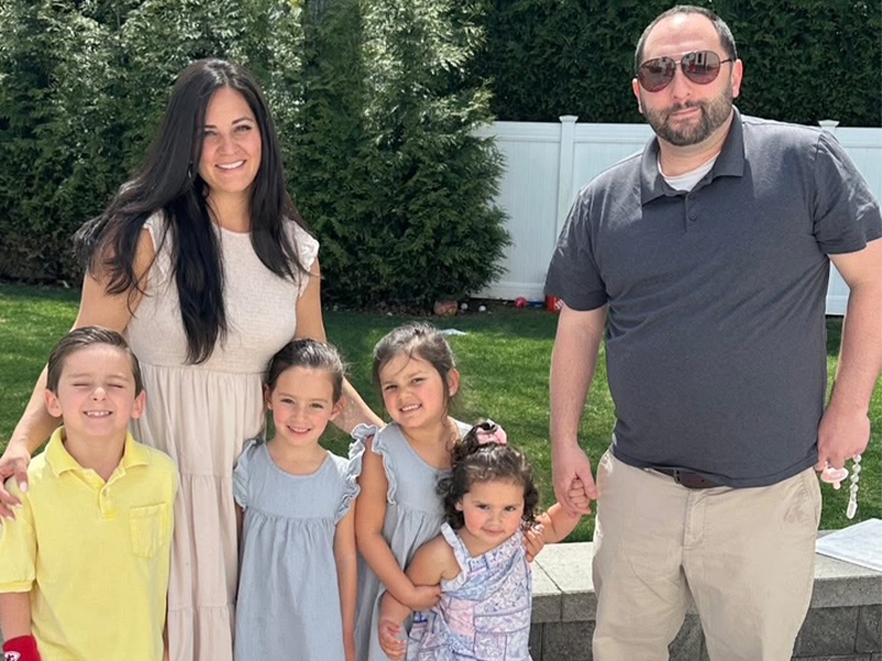 Michael with his family.