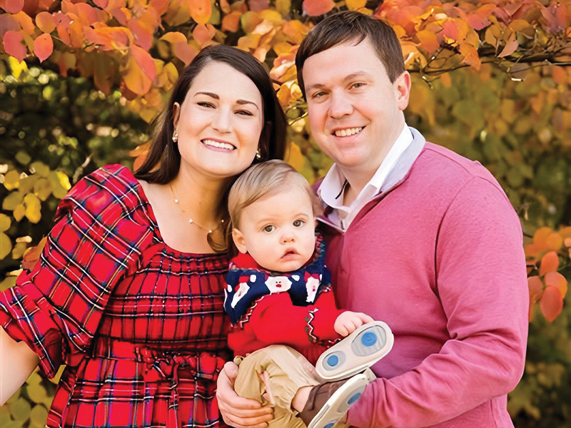 Emily with her family.