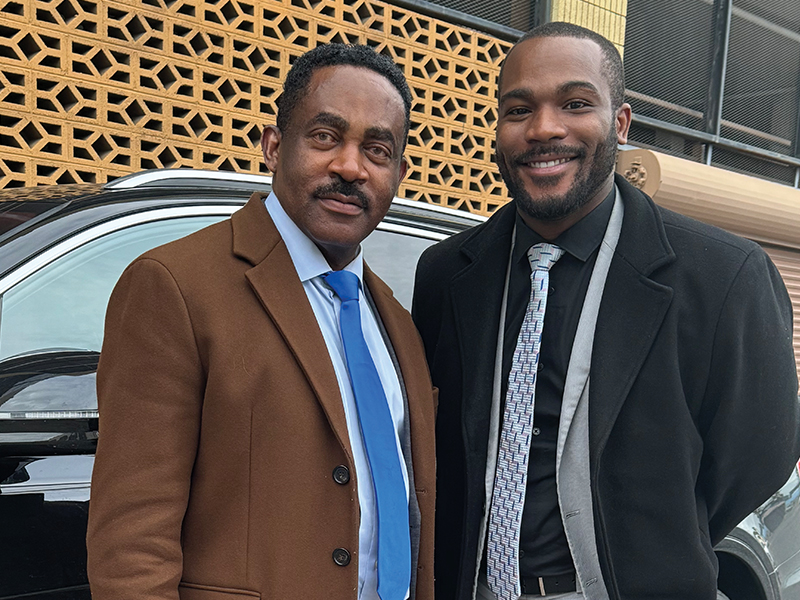 Casey with his mentor.