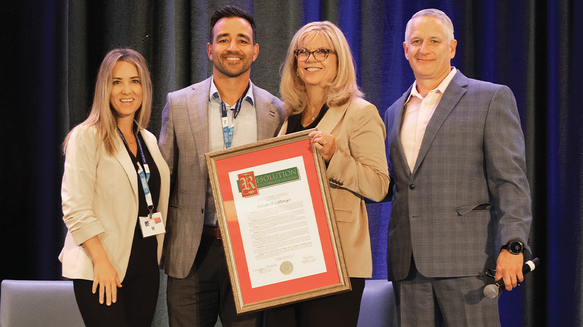 From left, Alison Ramey and Ryan Pierini, Beth LaBouyer, RN, CASC and Oren Shill at last year’s CASA annual conference in San Diego.