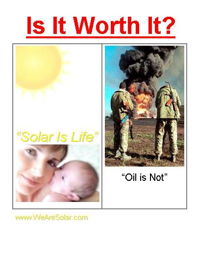 Sun is beautiful, oil is not.
