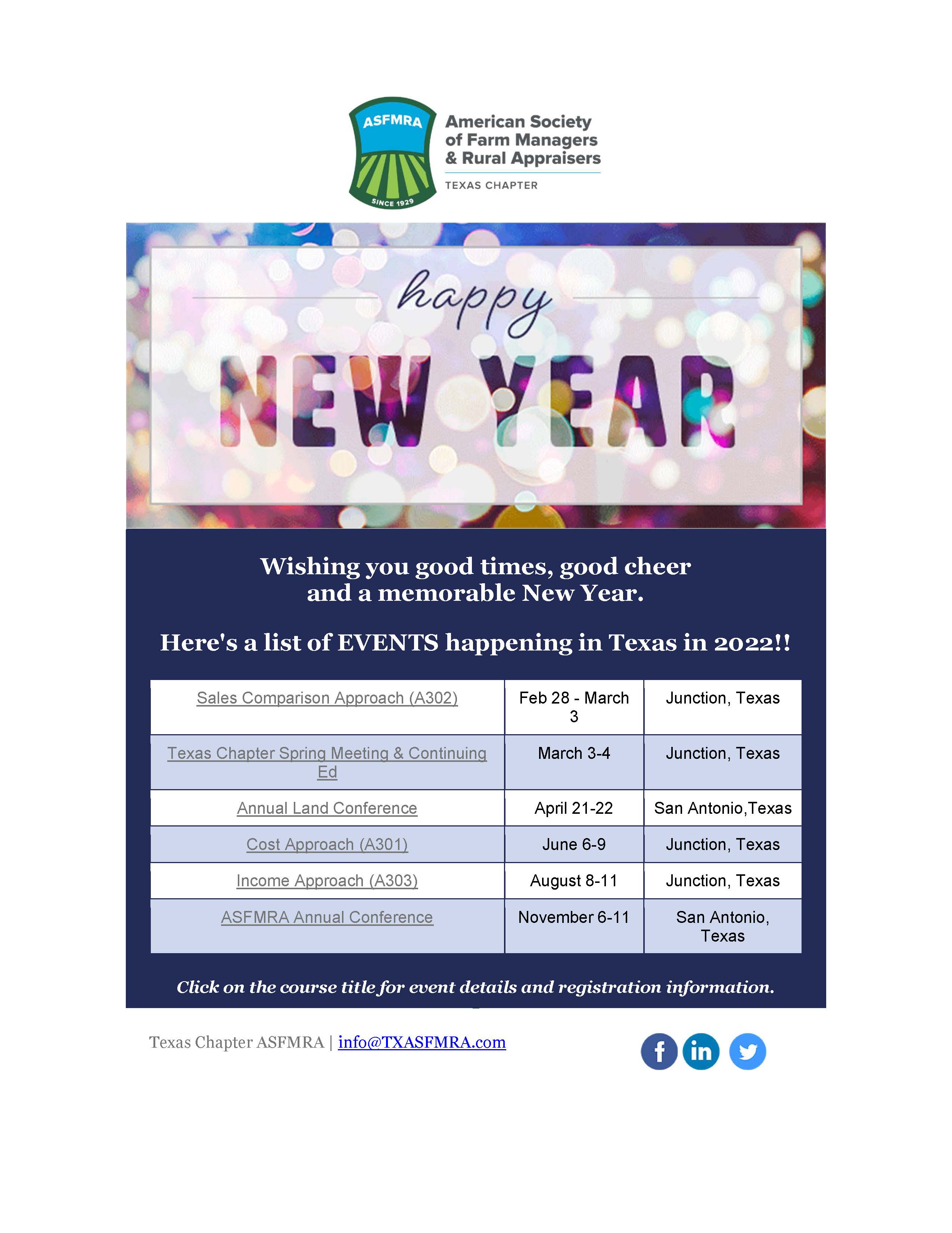 Upcoming 2022 Events