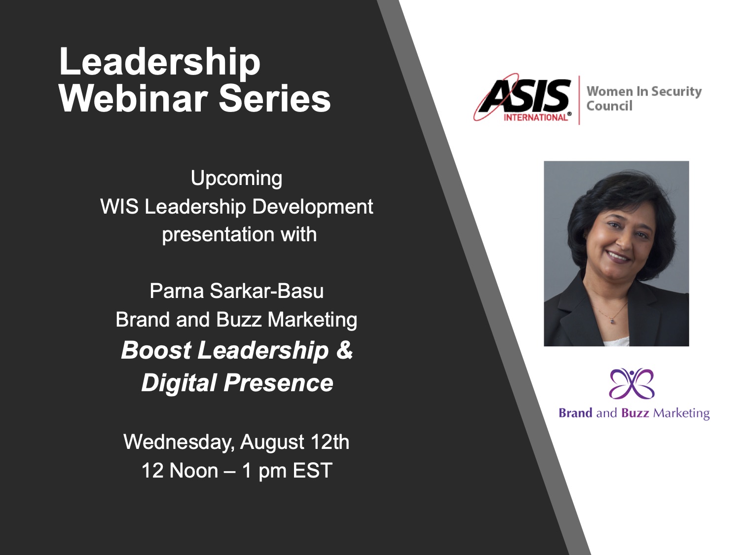 WIS LEADERSHIP WEBINAR BOOSTING LEADERSHIP AND YOUR DIGITAL PRESENCE ASIS Connects