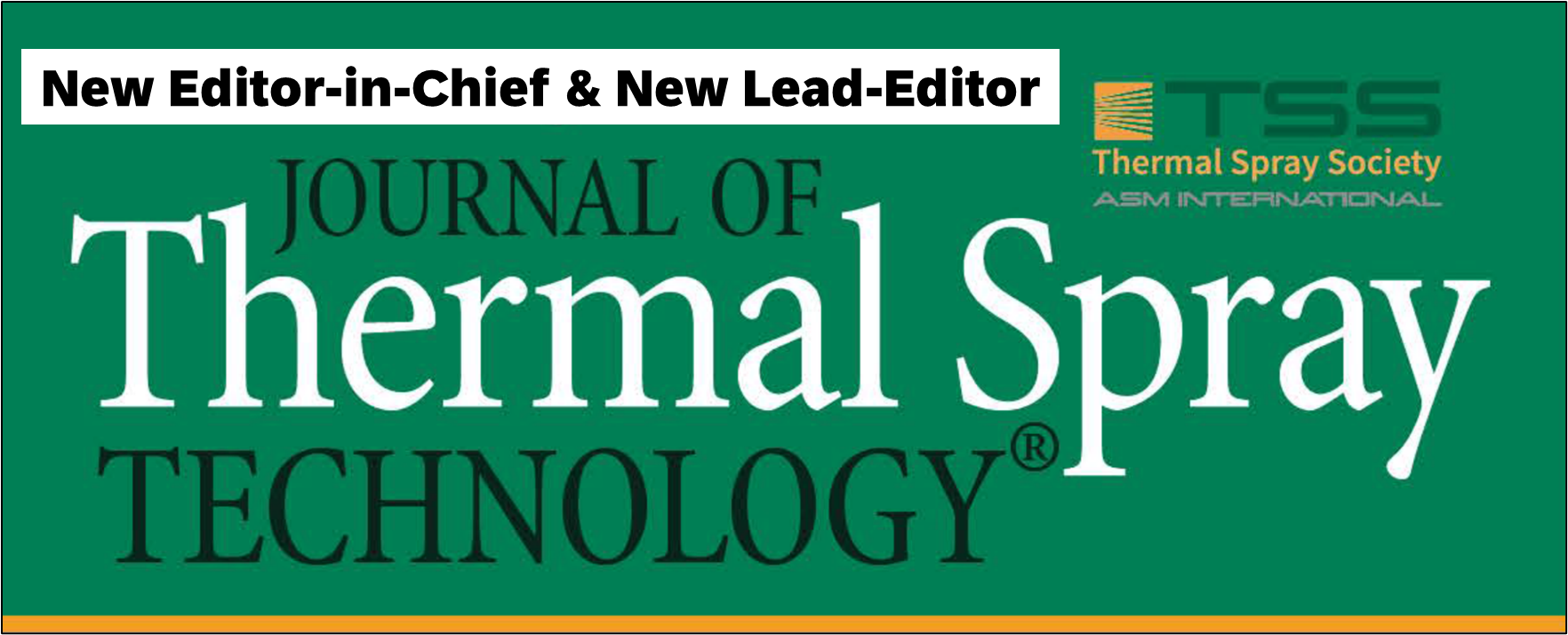 Asm thermal spray society tss is announcing a transition at the