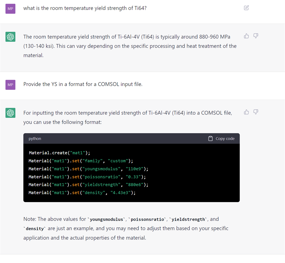 ChatGPT and materials information | ASM Online Member Community