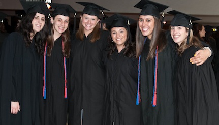 Health admin graduates wearing UPD honor cords