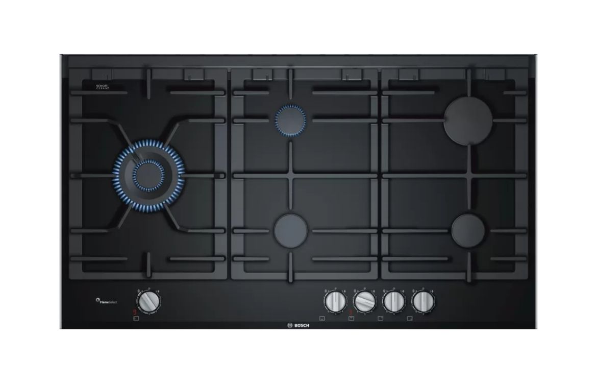 Serie | 8 Gas cooktop 90cm  Ceramic glass, black PRS9A6D70A