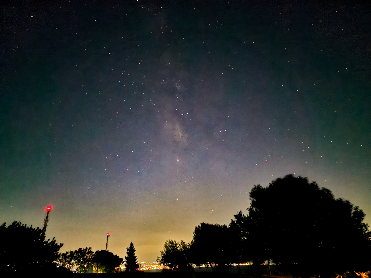 Milkyway over Belvoir (Kokhav HaYarden) National Park with Smartphone