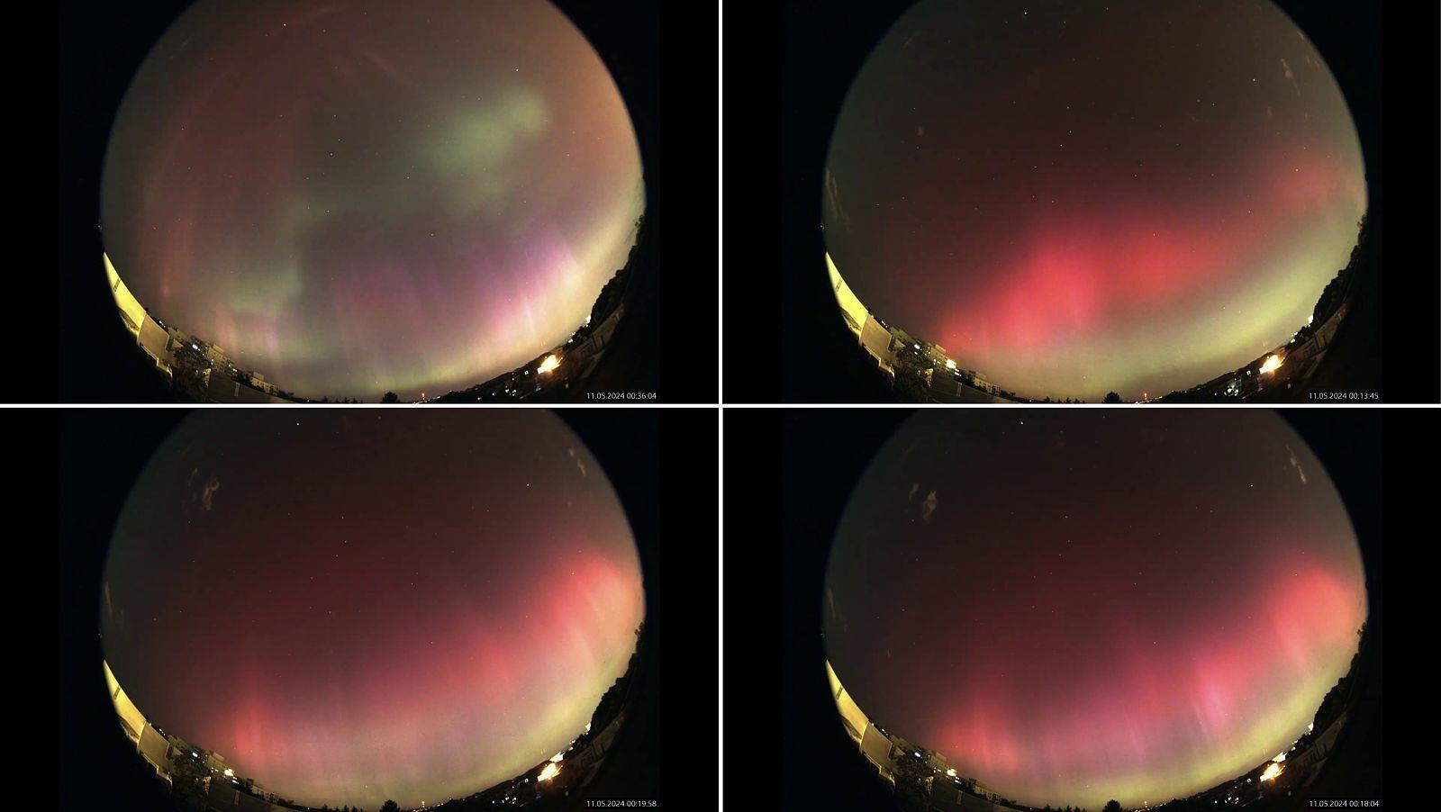 Aurora Borealis from the center of the city of Linz/Austria 2024 05 10./11. 