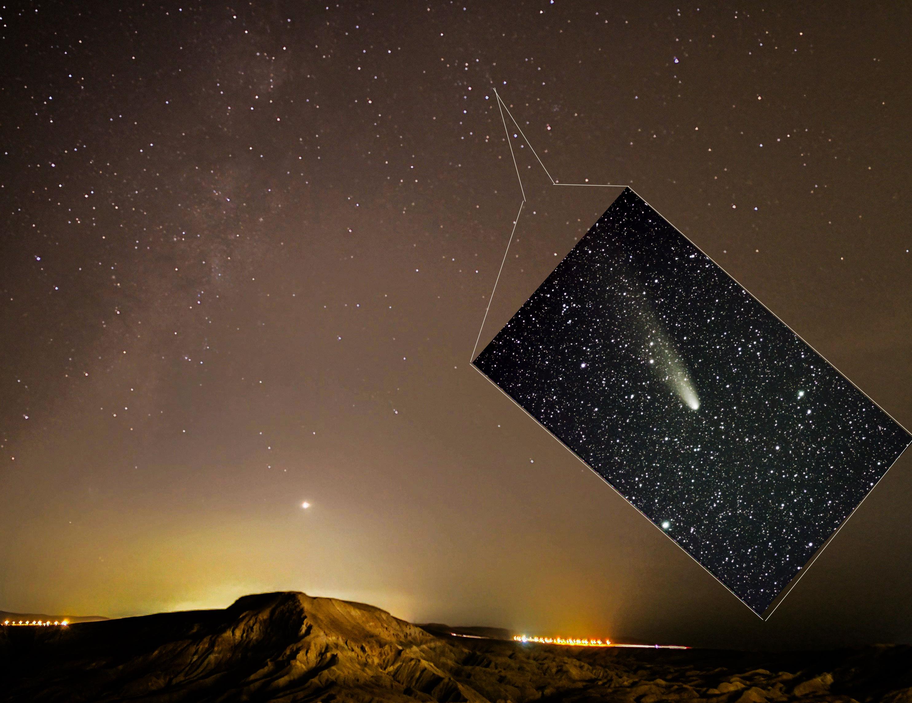 The photo from the phone was processed using Photoshop. The image from the 