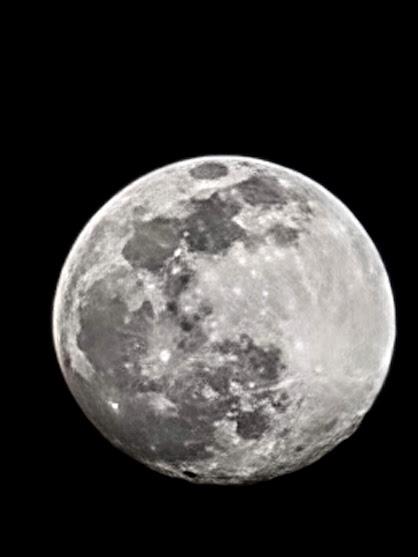 Moon through camera lens