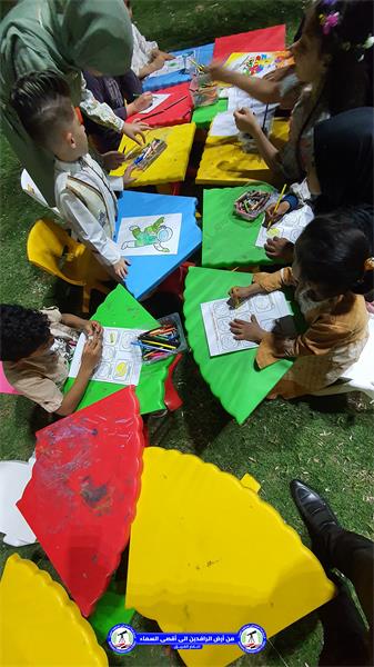 Children being involved in drawing 