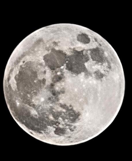 Moon through camera lens