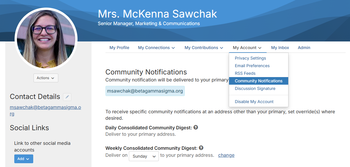 Update your ConnectBGS notification and email preferences