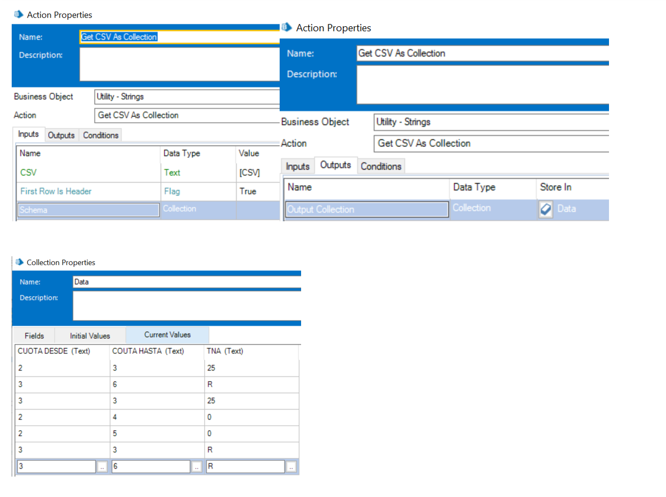 Import CSV Blue Prism Product