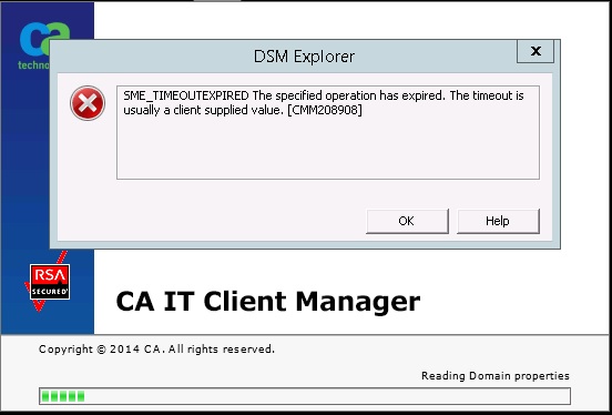 DSM Explorer Error