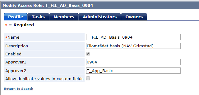 Access role description