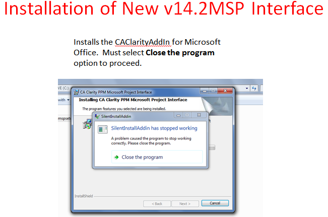 Clarity PPM v14.2 MSP Interface Install | Clarity