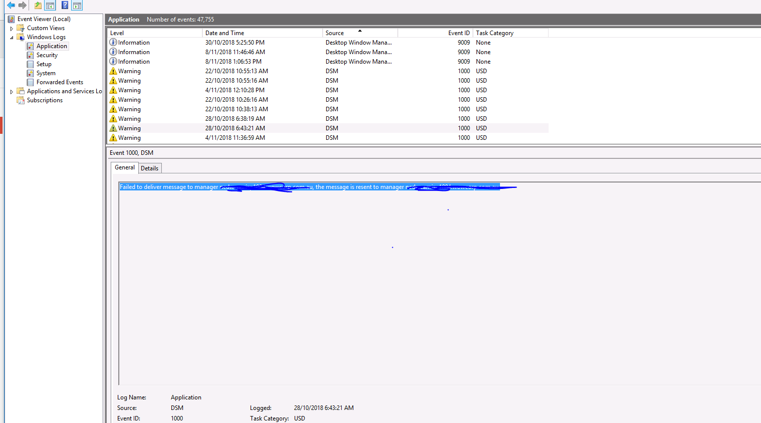 Failed to Delivery message to Manager CA Client Automation