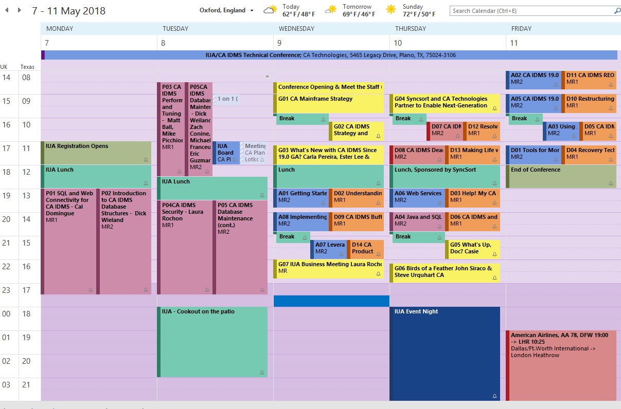 IUA 2018- My Agenda