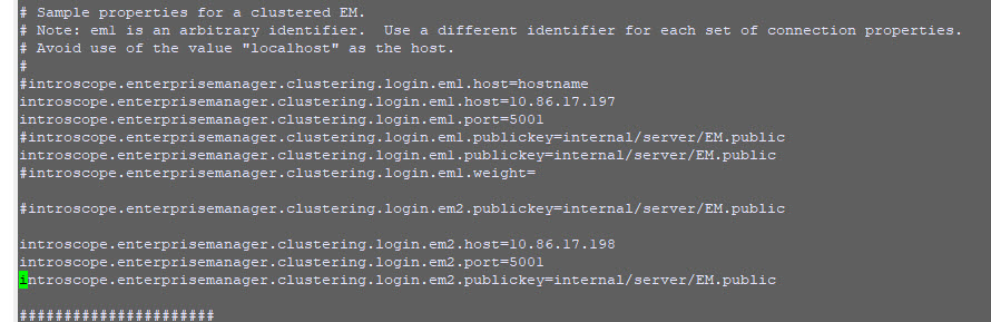 screenshot of MOM IntroscopeEnterpriseManager.properties file