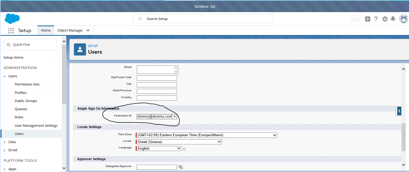 Federation ID - Salesforce