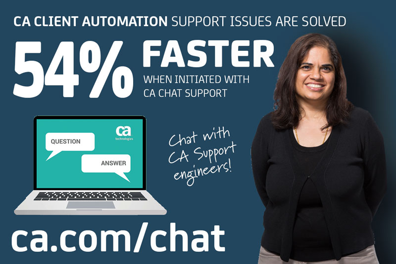 CA Client Automation Chat Support 