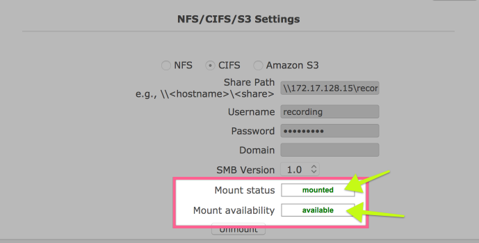 PAM Session Recording Share is Mounted and Available