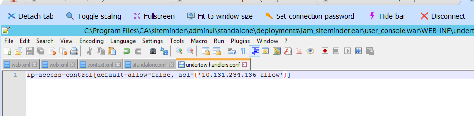 WAM Admin UI - Restrict Acess By Client IP | Symantec Access Management