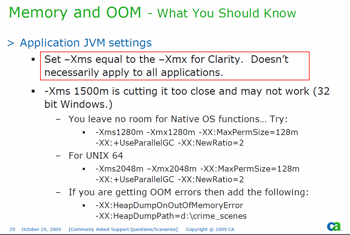 JVM Heap Memory - Queries | Clarity